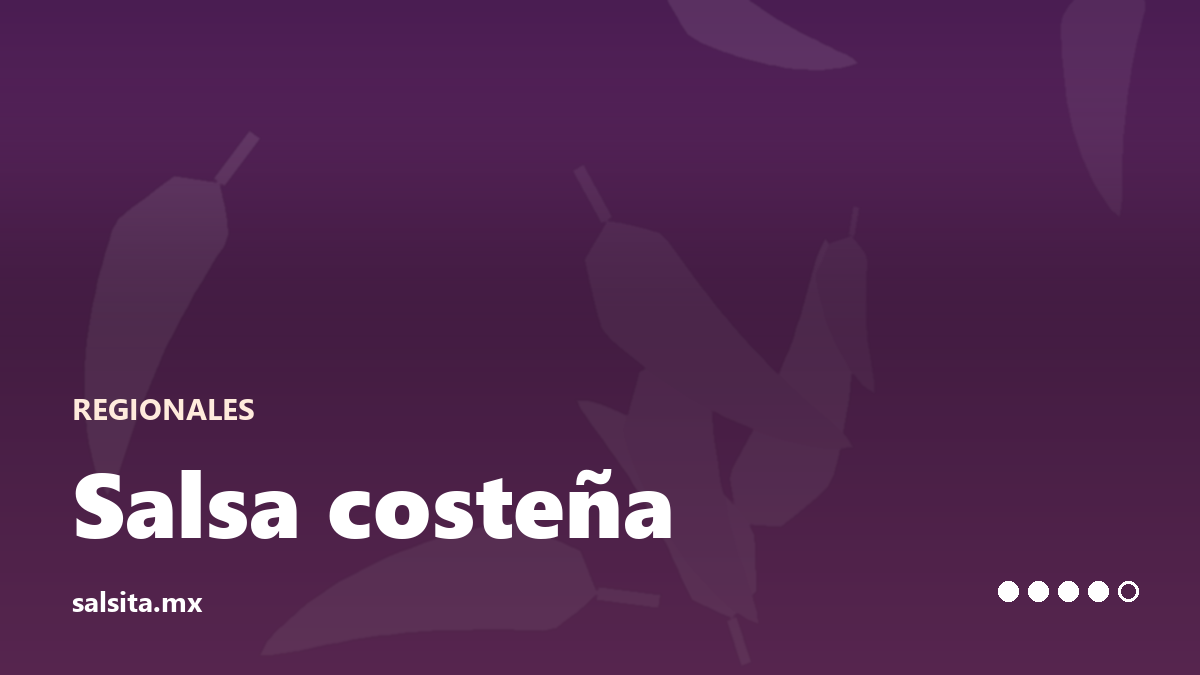 Salsa costeña de chile costeño, color naranja intenso