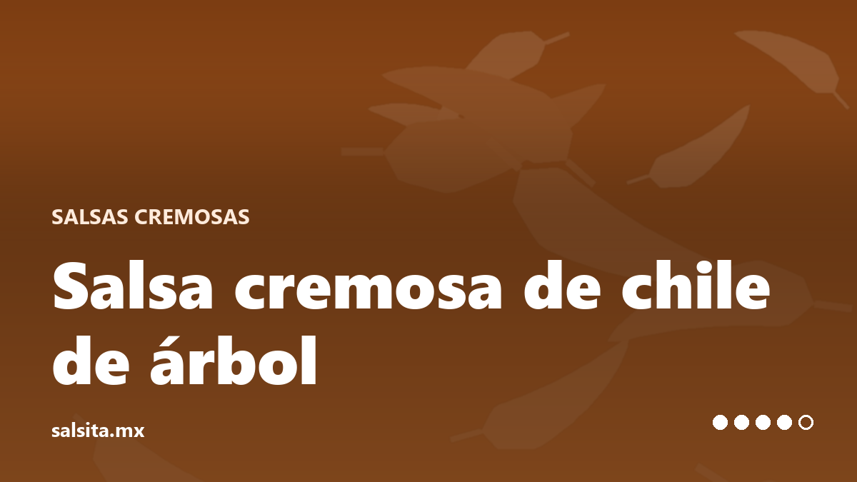 Salsa cremosa naranja de chile de árbol emulsionada