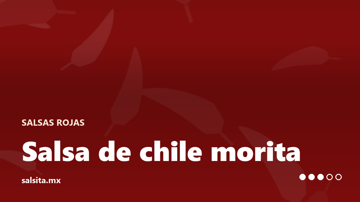 Dark red smoky morita salsa in a small bowl