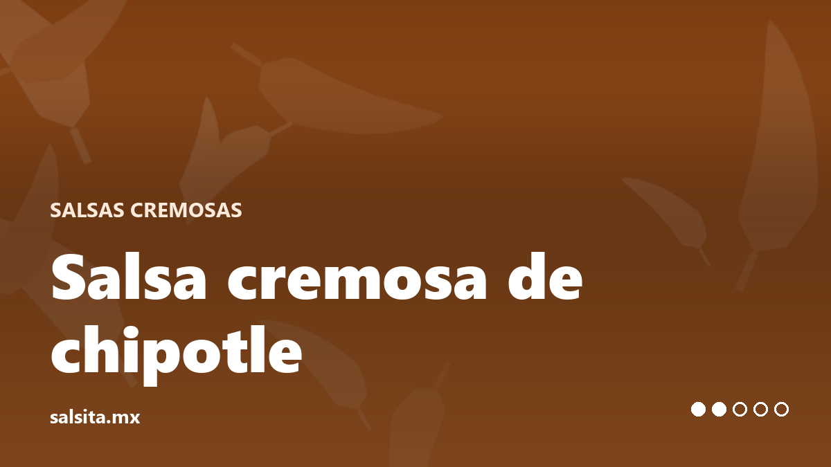 Salsa cremosa de chipotle, color naranja rosado